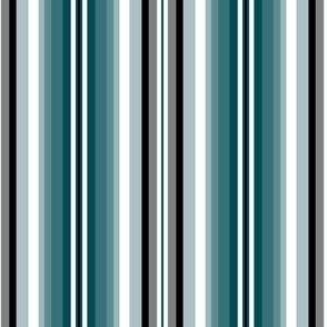 Mini Gradient Stripe Vertical in midnight green 004c54, silver gray a5acaf, black 000000 Team colors School Spirit