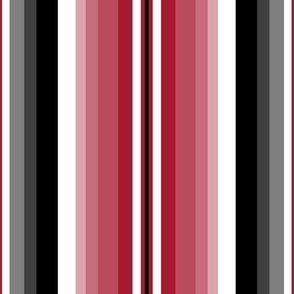 Medium Gradient Stripe Vertical in red a71930, black 000000, silver gray bfc0bf Team colors School Spirit