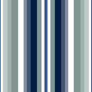 Large Gradient Stripe Vertical in Royal Blue 003594, darkest blue 041e42, silver green 7f9695 Team colors School Spirit