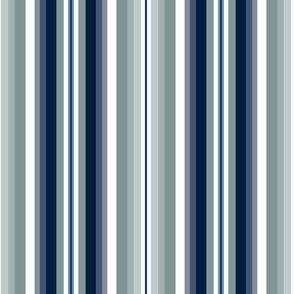 Mini Gradient Stripe Vertical in Royal Blue 003594, darkest blue 041e42, silver green 7f9695 Team colors School Spirit