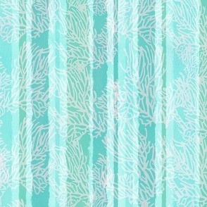 Teal Stripes with a Coastal Coral pattern (small)