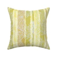 Sunny Yellow Stripes with a Coastal Coral pattern (large)