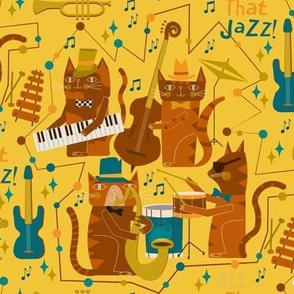 Jazz / Cool cats / Music / yellow