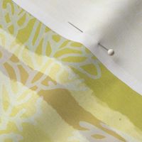 Sunny, Yellow Stripes with a Coastal Coral pattern (medium)