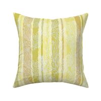 Sunny, Yellow Stripes with a Coastal Coral pattern (medium)