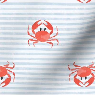 Crabs on Blue Stripes