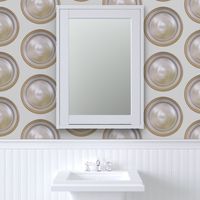   70s - 80s White   Roundel Wallpaper style 1