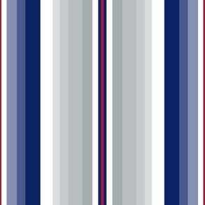 Medium Gradient Stripe Vertical in Dark Blue 0b2265, red a71930, silver gray a5acaf Team colors School Spirit