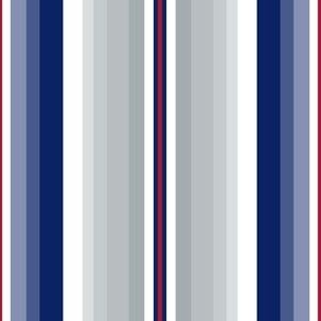 Small Gradient Stripe Vertical in Dark Blue 0b2265, red a71930, silver gray a5acaf Team colors School Spirit