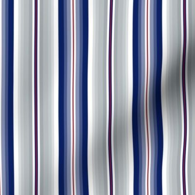 Mini Gradient Stripe Vertical in Dark Blue 0b2265, red a71930, silver gray a5acaf Team colors School Spirit
