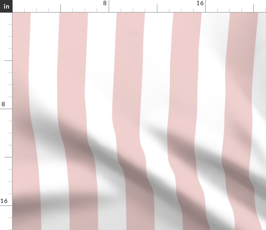 Medium Pastel Pink Stripes / White / Vertical