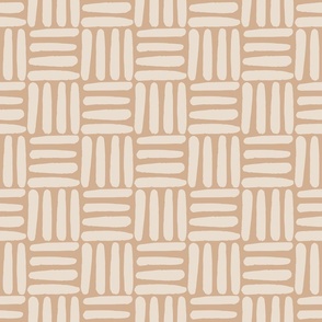 Cross hatch in brown and beige