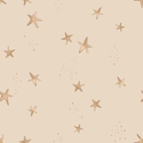 scattered starfish - beige