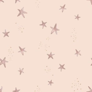 scattered starfish - pink