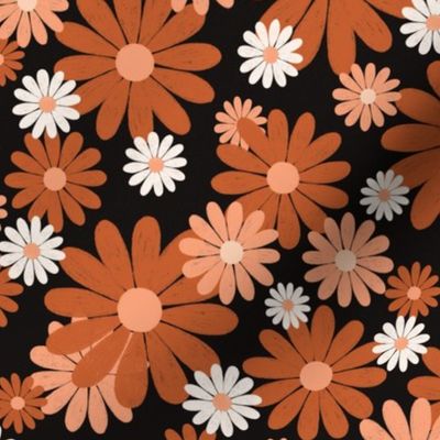 Daisies (orange & black)