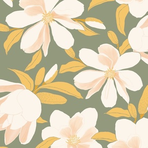 Magnolia Inspiration_Fragrant Blooms_Teal_Large