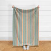 boho stripes salmon buttercup turquoise