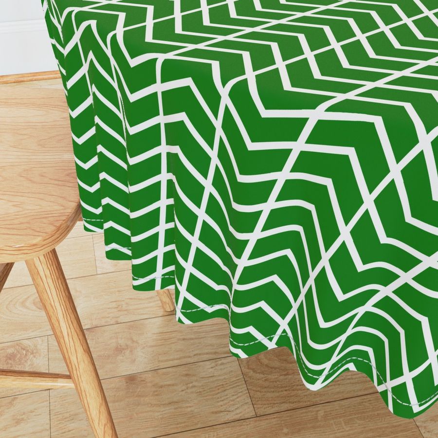 chevron stripe in Emerald