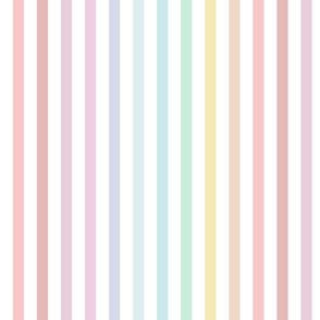Small Rainbow Stripes / Pastel 