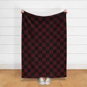 4” Jumbo Classic Checkers, Oxblood Red and Black