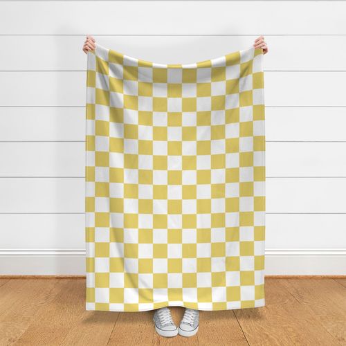 4” Jumbo Classic Checkers, Butter Yellow and White