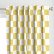 4” Jumbo Classic Checkers, Butter Yellow and White