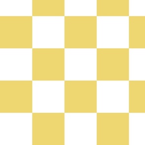 4” Jumbo Classic Checkers, Butter Yellow and White