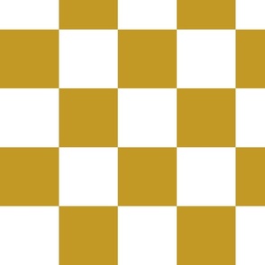4” Jumbo Classic Checkers, Mustard and White