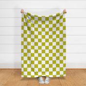 4” Jumbo Classic Checkers, Chartreuse and White