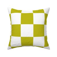 4” Jumbo Classic Checkers, Chartreuse and White