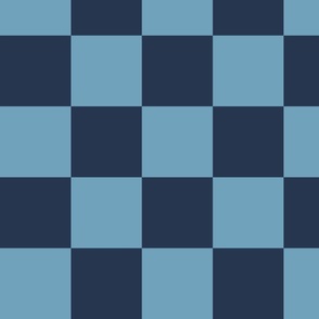 4” Jumbo Checkers, Blue and Navy
