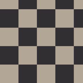 4” Jumbo Classic Checkers Charcoal and Taupe