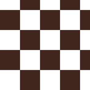 4” Jumbo Classic Checkers, Dark Brown and White