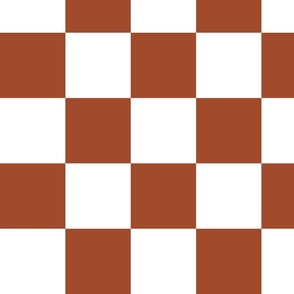 4” Jumbo Classic Checkers, Red Brown and White