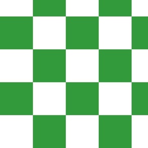 4” Jumbo Classic Checkers, Kelly Green and White