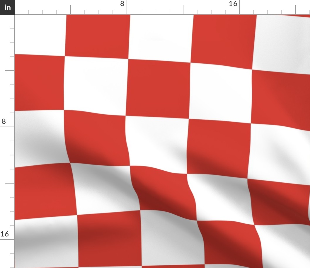 4” Jumbo Classic Checkers, Red and White