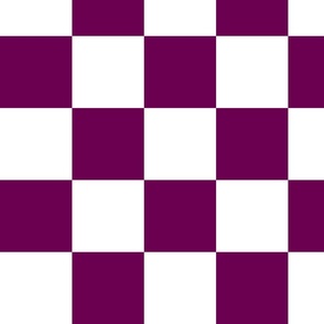 4” Jumbo Classic Checkers, Mulberry and White