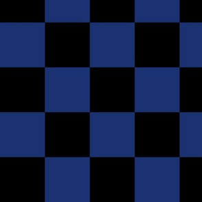4” Jumbo Checkers, Royal Blue and Black