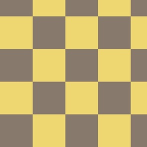 4” Jumbo Classic Checkers, Yellow and Brown