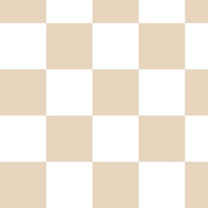 4” Jumbo Classic Checkers Tan and White