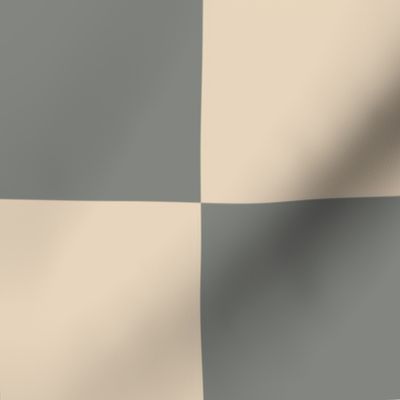 4” Jumbo Classic Checkers, Tan and Grey