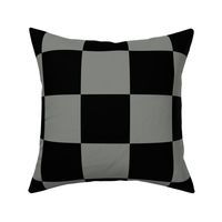 4” Jumbo Classic Checkers, Grey and Black