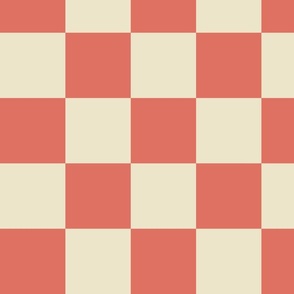 4” Jumbo Classic Checkers, Orange and Ivory