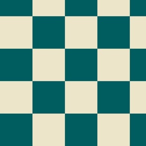 4”  Jumbo Classic Checkers, Emerald and Ivory