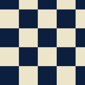 4” Jumbo Classic Checkers, Navy and Ivory