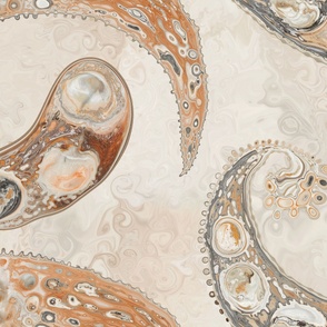 bold intricate details marble paisley pattern