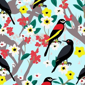 Blackbirds in the Spring
