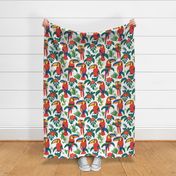 Bright Toucans on White