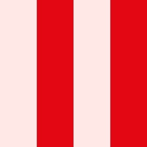 Red and pale pink stripes - 2 inch stripes