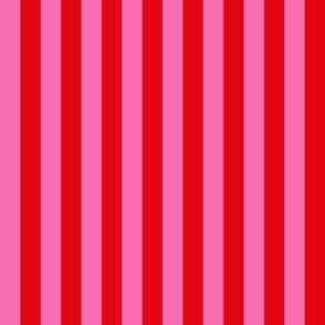 Red and pink stripes - 0.5 inch stripes